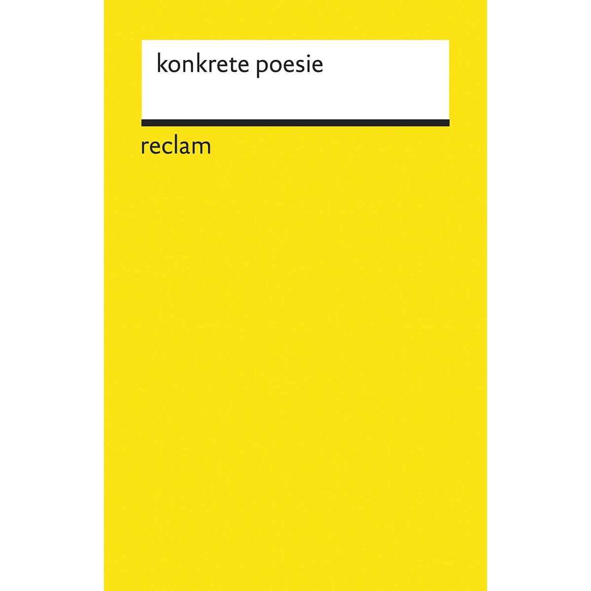 konkrete poesie konkrete poesie von Reclam Philipp Jun.
