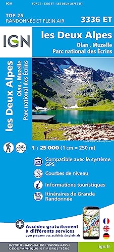les Deux Alpes. Olan-Muzelle. PN des Ecrins 1:25 000 (TOP 25)