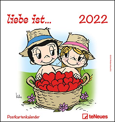 liebe ist... 2022 - Postkarten-Kalender - Kalender-mit-Postkarten - zum-raustrennen - 16x17 von teNeues