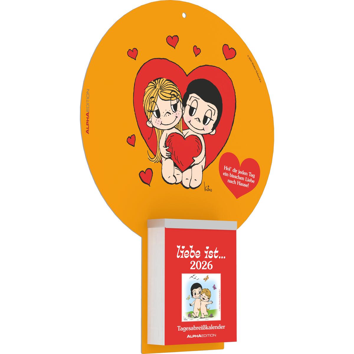 liebe ist... 2026 Tagesabreißkalender - Rückwand 22,5x31,5 - Block 8,1x10,6 von Neumann Verlage GmbH & Co