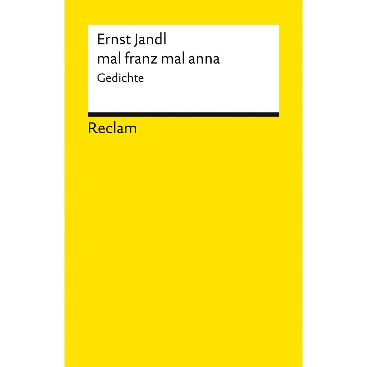 mal franz mal anna mal franz mal anna von Reclam Philipp Jun.