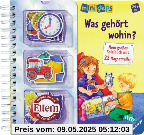 ministeps® Bücher: Was gehört wohin?: Mein großes Spielbuch mit 22 Magnetteilen. Ab 24 Monaten