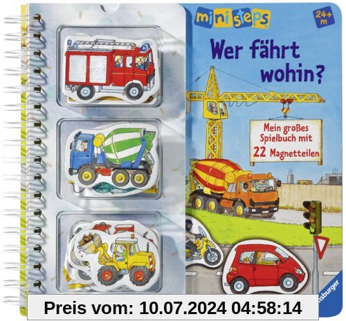 ministeps® Bücher: Wer fährt wohin?: Mein großes Spielbuch mit 22 Magnetteilen.  Ab 24 Monaten