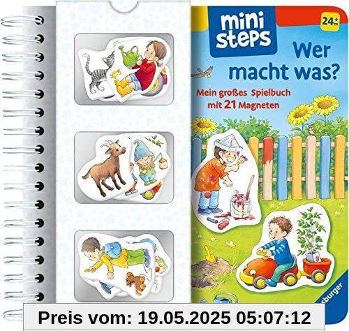 ministeps: Wer macht was?: Mein großes Spielbuch mit 21 Magneten. Ab 24 Monaten (ministeps Bücher)
