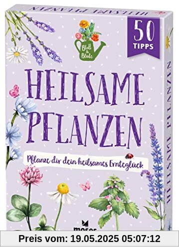 moses. Blatt & Blüte Heilsame Pflanzen – Pflanze dir dein heilsames Ernteglück, 50 Karten mit Tipps rund um Heilpflanzen wie Kräuter und Blumen, Rezepte zu Heilmitteln aus dem eigenen Garten