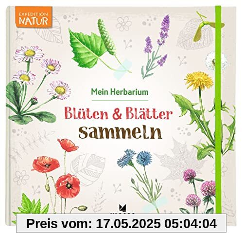 moses. Herbarium – Blüten und Blätter sammeln | Expedition Natur Herbarium zum Bestimmen von heimischen Blumen und Bäumen | Mit Vorlagen | Inkl. Basteltipps für Kinder ab 7 Jahren: Mein Herbarium