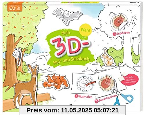 moses. Mein 3D Mal- und Sachbuch - Wald | Expedition Natur Bastelbuch mit 3D-Effekt | Malbuch mit Naturpanoramen für Kinder ab 4 Jahren moses. Mein 3D Mal- und Sachbuch - Wald | Expedition Natur Bastelbuch mit 3D-Effekt | Malbuch mit Naturpanoramen für Kinder ab 4 Jahren