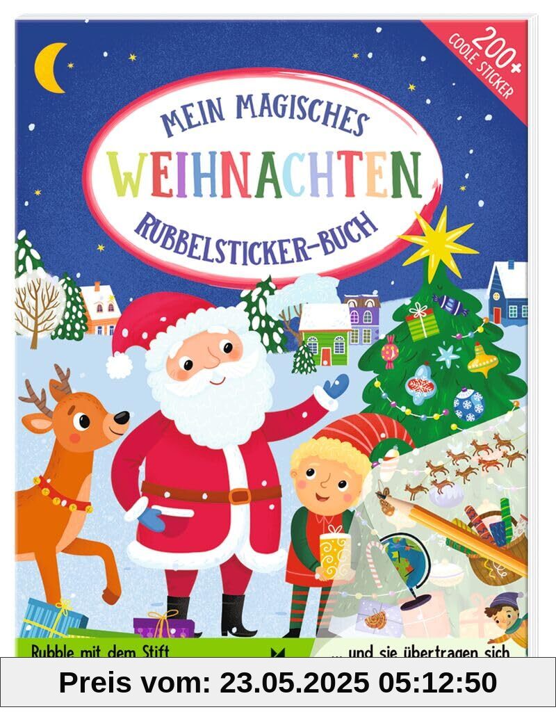 moses. Mein magisches Rubbelsticker-Buch Weihnachten, Spannende Fakten für Weihnachtswichtel mit DIY-Feeling, über 200 coole Rubbelbilder für Kinder, kreatives Beschäftigungsbuch ab 4 Jahren moses. Mein magisches Rubbelsticker-Buch Weihnachten, Spannende Fakten für Weihnachtswichtel mit DIY-Feeling, über 200 coole Rubbelbilder für Kinder, kreatives Beschäftigungsbuch ab 4 Jahren