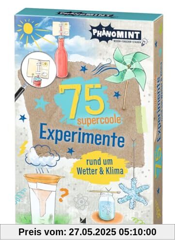 moses. PhänoMINT 75 supercoole Experimente rund um Wetter & Klima, Wetterphänomene verstehen, naturwissenschaftliche Themen leicht erklärt, Kartenset zum Experimentieren für Kinder ab 8 Jahren moses. PhänoMINT 75 supercoole Experimente rund um Wetter & Klima, Wetterphänomene verstehen, naturwissenschaftliche Themen leicht erklärt, Kartenset zum Experimentieren für Kinder ab 8 Jahren