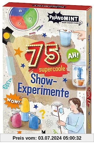 moses. PhänoMINT 75 supercoole Show-Experimente, Wissenschaft als Zaubershow, naturwissenschaftliche Themen leicht erklärt, Kartenset für kleine Forscher ab 8 Jahren