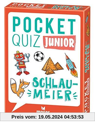 moses. Pocket Quiz Junior Schlaumeier | Das Ratespiel mit Fragen zum Allgemeinwissen | Für Kinder ab 8 Jahren