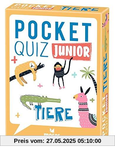 moses. Pocket Quiz Junior Tiere | Das Wissensspiel rund um die spannende Welt der Tiere | Für Kinder ab 8 Jahren