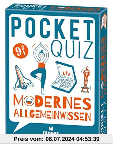 moses. Pocket Quiz Modernes Allgemeinwissen, 150 Fragen von Politik bis Popkultur, Für Kinder & Jugendliche ab 12 Jahren und Erwachsene