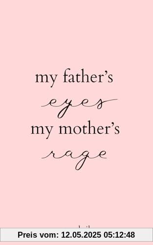 my father's eyes, my mother's rage