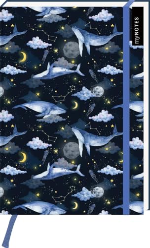 myNOTES Notizbuch A5: Cosmic Whale: Notebook medium, gepunktet, paginiert | Notizbuch im Fantasy-Design: Ideal als Journal, Planner oder Tagebuch von Ars Edition