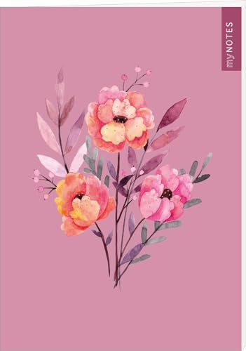 myNOTES Papeterie: Notizheft Blumenträume: Bouquet | Heft liniert A5, florales Design, für Notizen und gute Ideen unterwegs von arsEdition