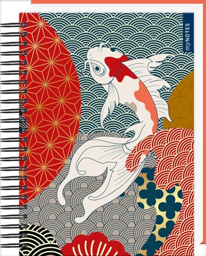 myNOTES Papeterie: Ringbuch Japan: Notizbuch mit Spirale, punktkariert, für Kreatives und Erinnerungen