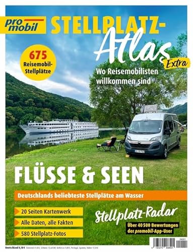 pro mobil Stellplatz-Atlas 01/2024: Flüsse und Seen