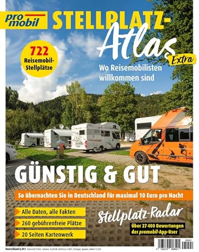promobil Stellplatz-Atlas 01/2025: Günstig und Gut von Motorbuch