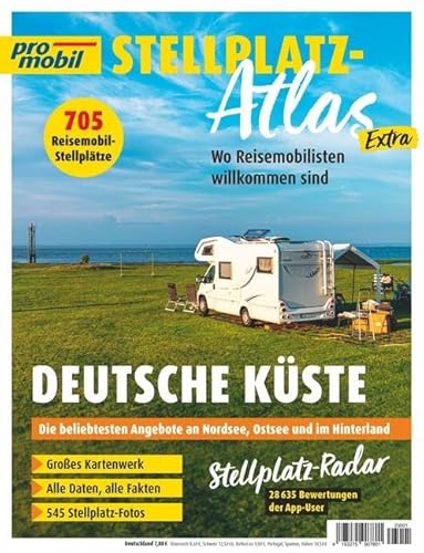 promobil Stellplatz Atlas Extra - Deutsche Küste: Die beliebtesten Komfort-Plätze