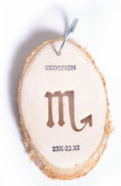 small foot 3665 - Sternzeichen Skorpion, 1 Stück Anhänger, Holzscheibe, 7x5cm von Legler