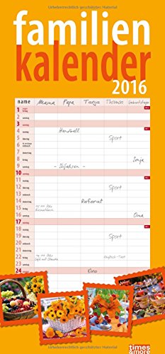 times&more Blumen Familienplaner 2016