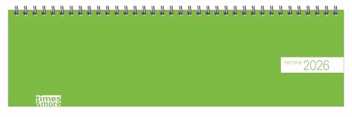 times&more Grün Wochenquerplaner 2026: times&more - Bunter Tischkalender. Handlicher Wochenplaner im Querformat. Tischquerkalender 2026 zum Planen von Terminen. (Bürokalender Heye) von Heye