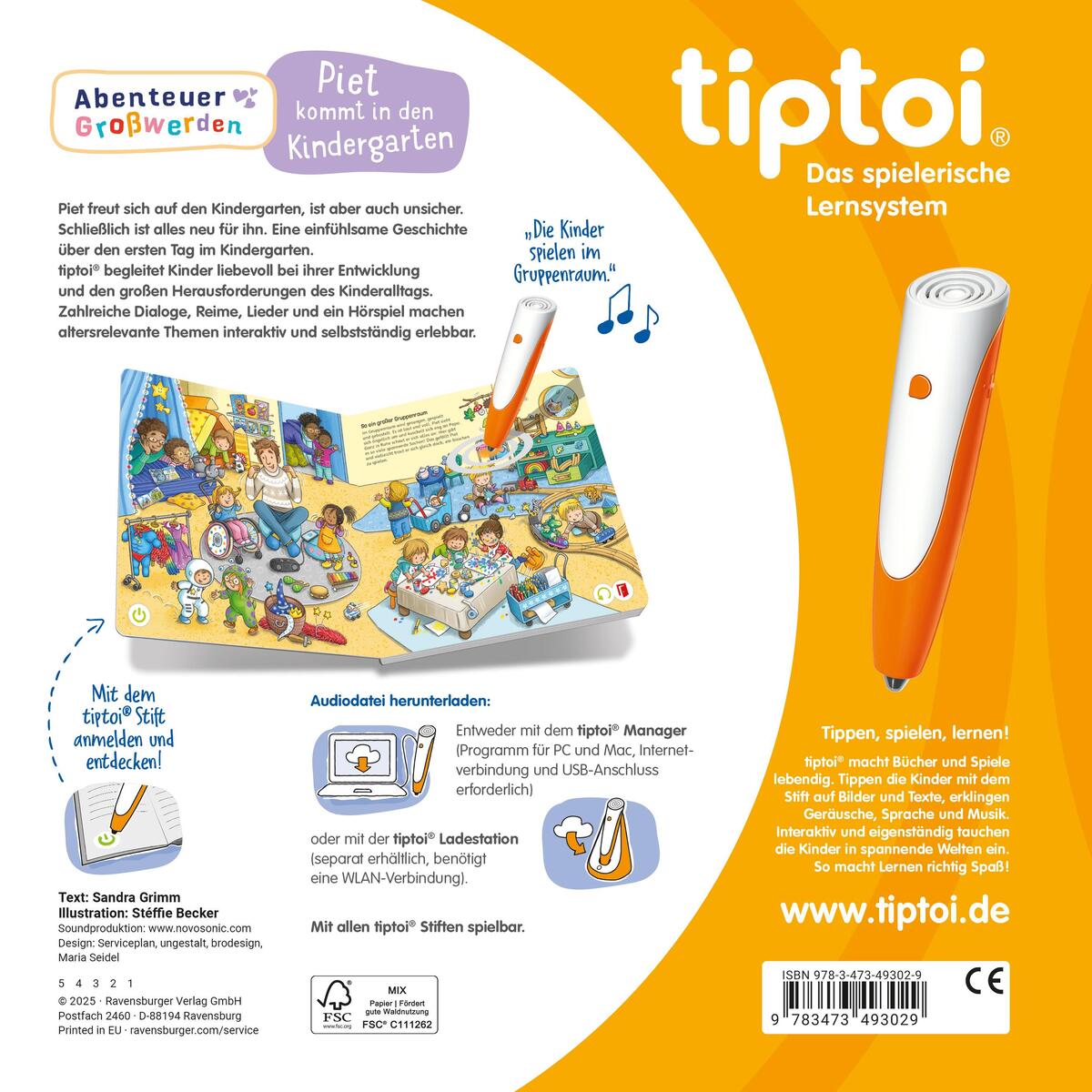 tiptoi® Abenteuer Großwerden - Piet kommt in den Kindergarten von Ravensburger Verlag