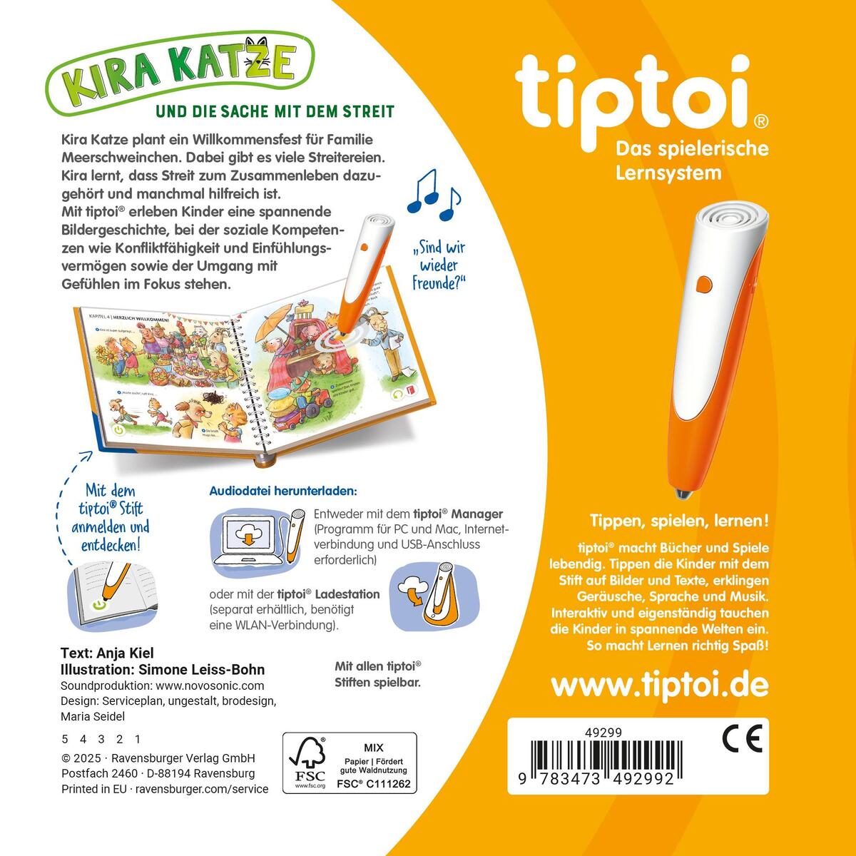 tiptoi® Bildergeschichten über den Umgang mit Gefühlen - Kira Katze und die Sach... von Ravensburger Verlag