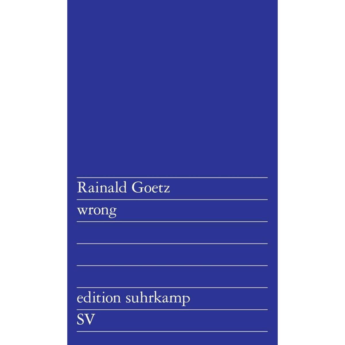 wrong von Suhrkamp Verlag