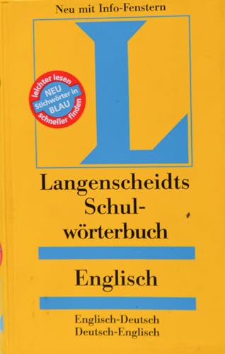 Langenscheidts Schulwörterbuch, Englisch Langenscheidts Schulwörterbuch, Englisch