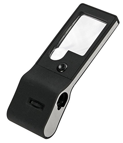 Safe 4651 Multifunktionslupe – 3-fache & 10-fache Vergrößerung für vielseitige Anwendungen – Kompakte Lupe inkl. Schutztasche & Batterien, 115x40x30 mm von SAFE