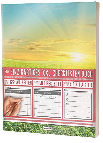 Mein Einzigartiges XXL Checklistenbuch: 122 A4-Seiten, Softcover, Register uvm. / Für To Do's und Listen / PR501 „Frühlings Motiv“ von #GoodMemos