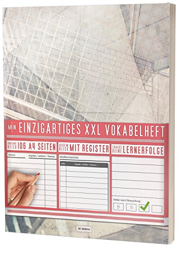 Mein Einzigartiges XXL Vokabelheft: 100+ Seiten, 2 Spalten, Register / Lernerfolge auf jeder Seite zum Abhaken / PR301 "Textures" / DIN A4 Soft Cover