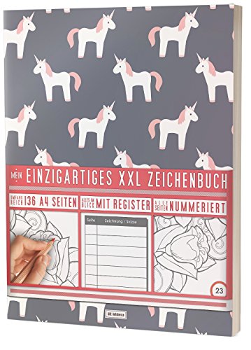 Mein Einzigartiges XXL Zeichenbuch: 136 A4-Seiten, Nummeriert, Register / Dickes Blanko Buch / PR601 „Einhorn Mädchen“ / Softcover Mein Einzigartiges XXL Zeichenbuch: 136 A4-Seiten, Nummeriert, Register / Dickes Blanko Buch / PR601 „Einhorn Mädchen“ / Softcover von CREATESPACE