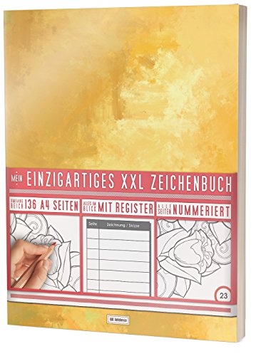 Mein Einzigartiges XXL Zeichenbuch: 136 Seiten, Nummeriert, Register / Dickes Skizzenbuch / PR601 „Gelbe Farbe“ / DIN A4 Soft Cover Mein Einzigartiges XXL Zeichenbuch: 136 Seiten, Nummeriert, Register / Dickes Skizzenbuch / PR601 „Gelbe Farbe“ / DIN A4 Soft Cover von CREATESPACE