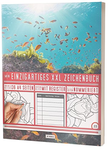 Mein Einzigartiges XXL Zeichenbuch: 136 Seiten, Nummeriert, Register / Dickes Skizzenbuch / PR601 „Unterwasser“ / DIN A4 Soft Cover Mein Einzigartiges XXL Zeichenbuch: 136 Seiten, Nummeriert, Register / Dickes Skizzenbuch / PR601 „Unterwasser“ / DIN A4 Soft Cover von CREATESPACE