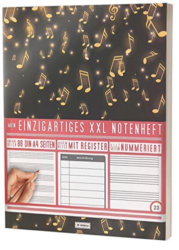 Mein Notenheft / 86 Seiten, 44 Blätter, 12 Systeme / Mit Register und Seitenzahlen / PR301 „Musikregen“ / DIN A4 Soft Cover Mein Notenheft / 86 Seiten, 44 Blätter, 12 Systeme / Mit Register und Seitenzahlen / PR301 „Musikregen“ / DIN A4 Soft Cover