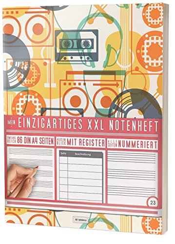 Mein Notenheft / 86 Seiten, 44 Blätter, 12 Systeme / Mit Register und Seitenzahlen / PR301 „Retro Design“ / DIN A4 Softcover Mein Notenheft / 86 Seiten, 44 Blätter, 12 Systeme / Mit Register und Seitenzahlen / PR301 „Retro Design“ / DIN A4 Softcover von CREATESPACE