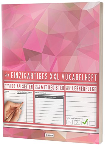 Mein Vokabelheft / 100+ Seiten, 2 Spalten, Register / Lernerfolge auf jeder Seite zum Abhaken / PR101 "Rosee" / DIN A4 Softcover Mein Vokabelheft / 100+ Seiten, 2 Spalten, Register / Lernerfolge auf jeder Seite zum Abhaken / PR101 "Rosee" / DIN A4 Softcover
