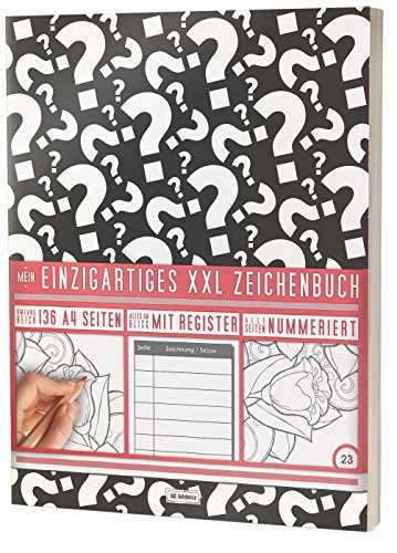 Mein Zeichenbuch / 136 Seiten, Nummeriert, Inhaltsverzeichnis / Dickes Blanko Buch / PR601 „Questions“ / DIN A4 Soft Cover Mein Zeichenbuch / 136 Seiten, Nummeriert, Inhaltsverzeichnis / Dickes Blanko Buch / PR601 „Questions“ / DIN A4 Soft Cover