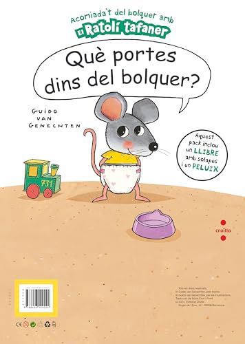 Què portes dins del bolquer? Lot llibre + nino (El ratolí i els seus amics)