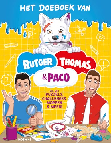 Het doeboek van Rutger, Thomas en Paco: Vol met puzzels, challenges, moppen & meer! (De avonturen van Rutger, Thomas en Paco) von Kosmos Uitgevers