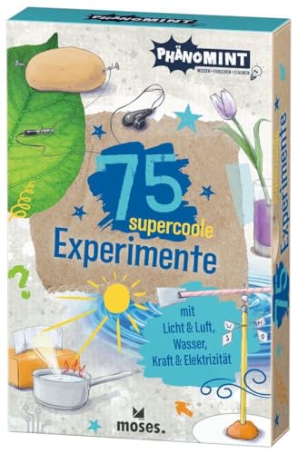 moses. PhänoMINT 75 supercoole Experimente mit Licht & Luft, Wasser, Kraft & Elektrizität | Magische Zaubertricks – naturwissenschaftlich fundiert | Kartenset für Kinder ab 7 Jahren moses. PhänoMINT 75 supercoole Experimente mit Licht & Luft, Wasser, Kraft & Elektrizität | Magische Zaubertricks – naturwissenschaftlich fundiert | Kartenset für Kinder ab 7 Jahren