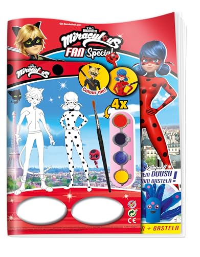 Miraculous Sonderheft Fan Special | Ladybug & Cat Noir Figur zum Bemalen | Überraschungs-Spaß mit Ladybug und Cat Noir von Blue Ocean Entertainment AG