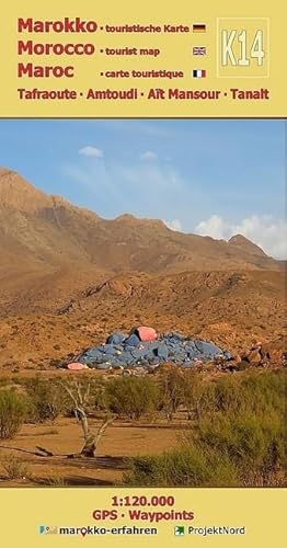 K14: Tafraoute - Amtoudi - Aït Mansour - Tanalt 1:120.000 + GPS-Waypoints: Marokko Touristische Karte