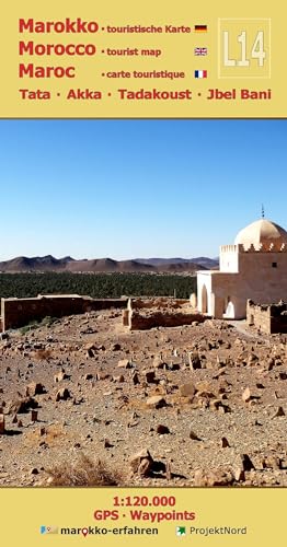 L14: Tata - Akka - Tadakoust - Jbel Bani + GPS-Waypoints: Marokko Touristische Karte von Huber Kartographie